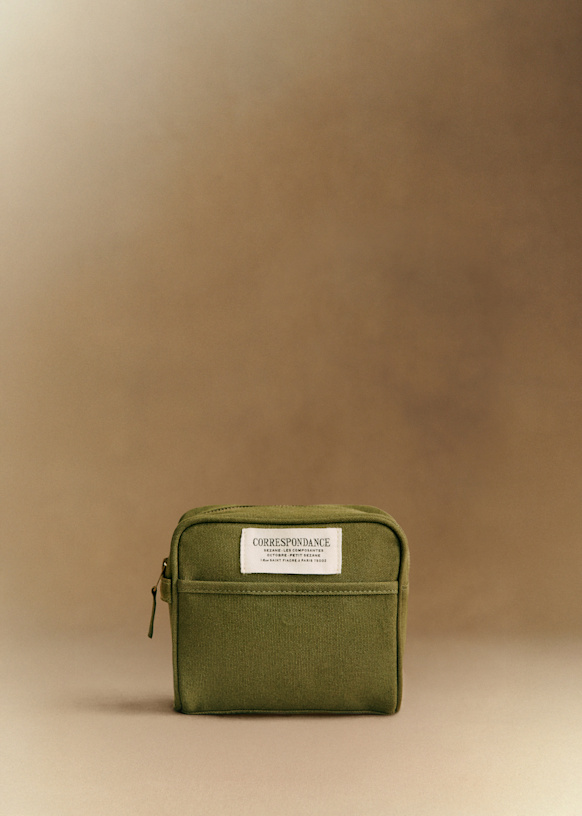 メイクアップバッグ - レオパード - コットン - Sézane