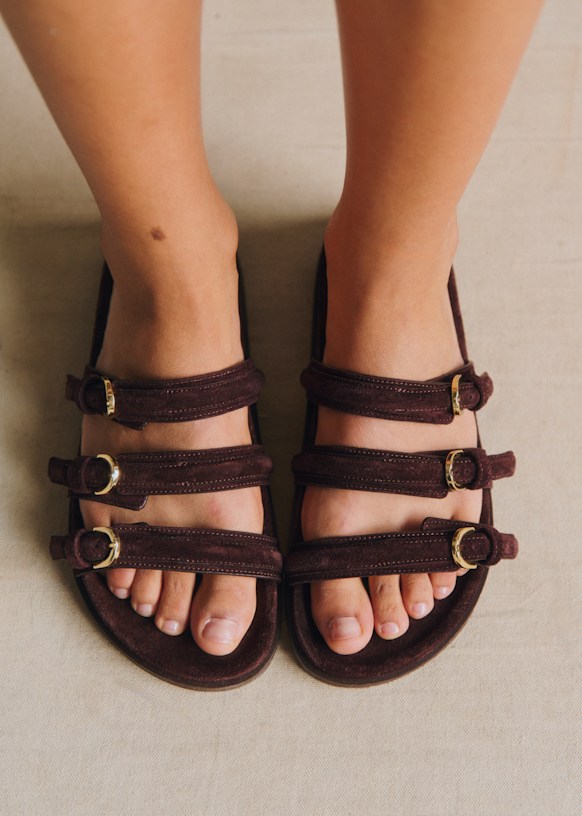 LOW YSÉE Sandals - Hazelnut - Bovine leather - Sézane
