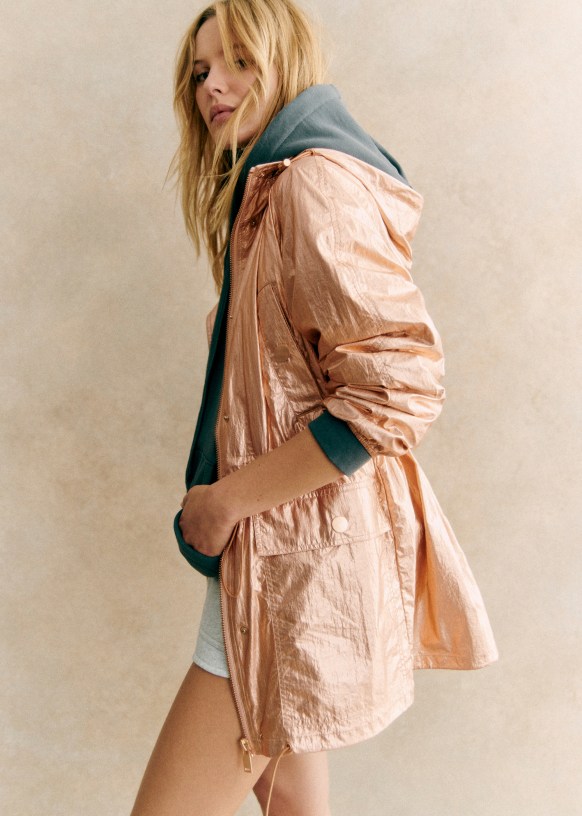 セザンヌ◆SEZANE◆Miro フード付きライトウェイトジャケット Miro Jacket - Gold - Polyamide - Sézane