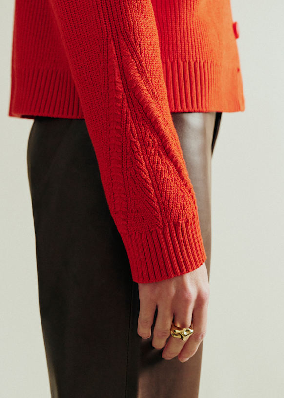 Isaure カーディガン - レッド - ソリダリティクリエーション