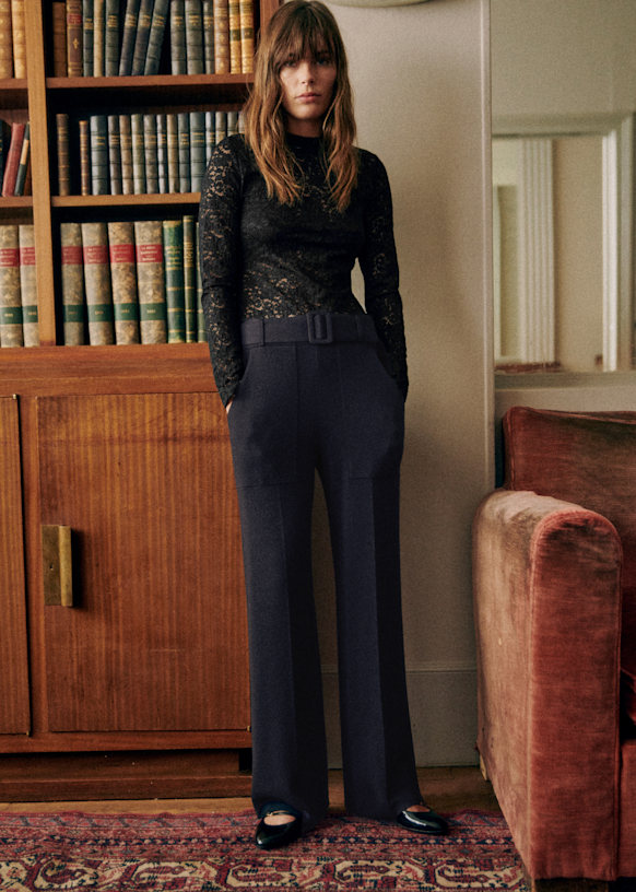 Marius Trousers - Mocha - Merino Wool - Sézane