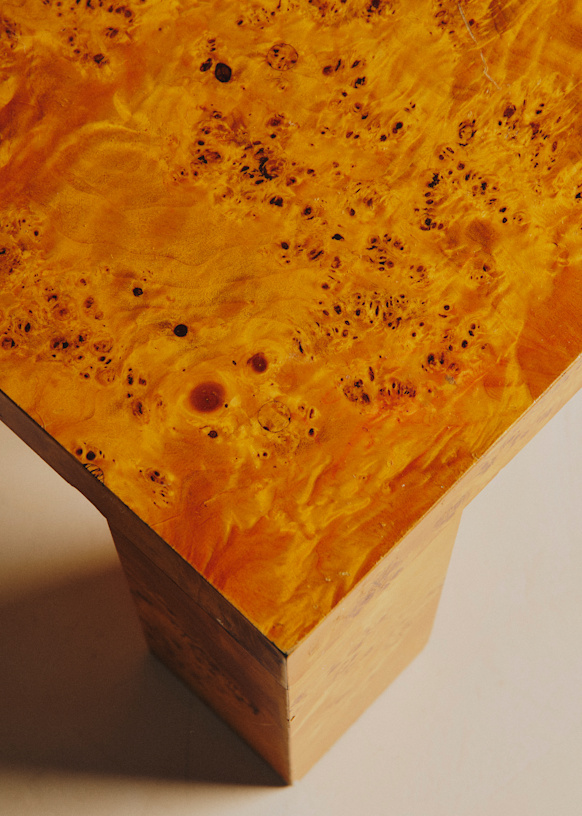 Table basse in loupe d'orme