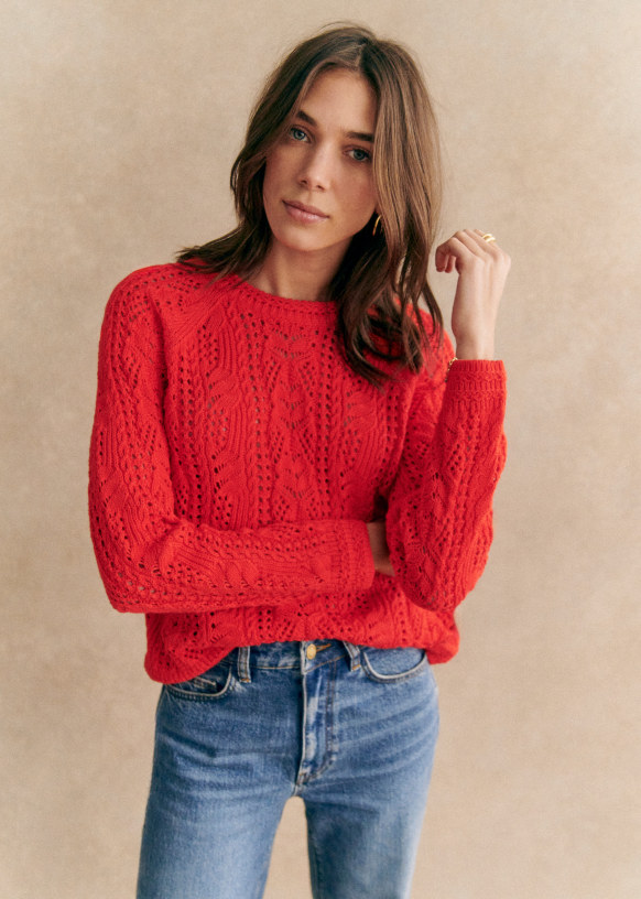 Zachary Jumper Ecru Organic Cotton Sezane