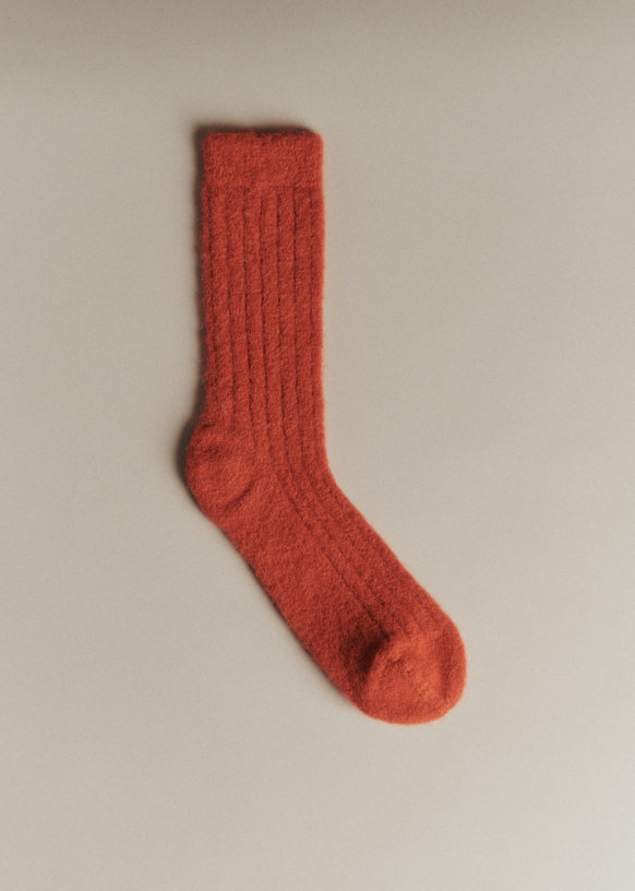 Mina Socks - Glossy Chocolate - Baby Alpaca - Sézane