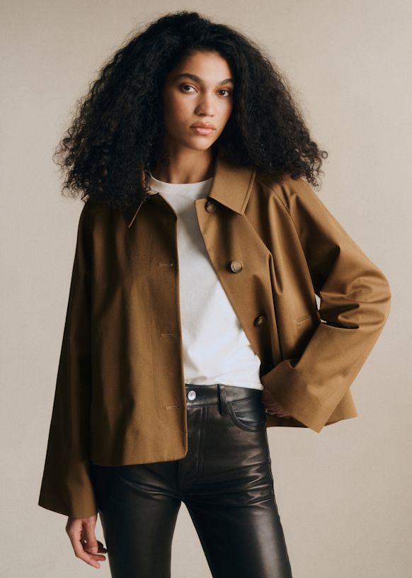Makoto sezane セザンヌ Bobby coat グレー Bobby Jacket - Camel - Organic cotton - organic textile - Sézane
