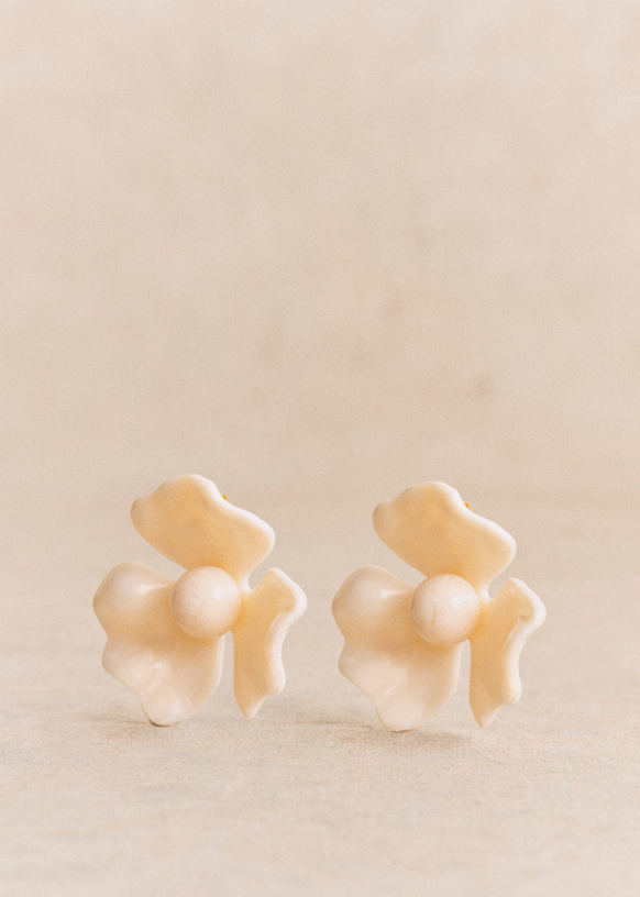 Kiana Earrings - Brick - Resin - Sézane