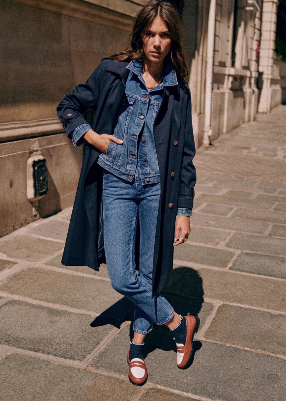 Scott Trench Coat Camel Organic Cotton Sezane