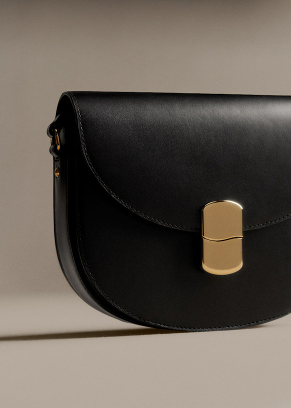 Claude Bag - Glossy Chocolate - Bovine leather - Sézane