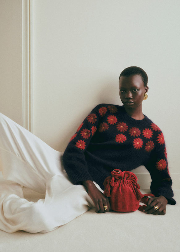 Suzon セーター - ネイビー - キッドモヘア - Sézane