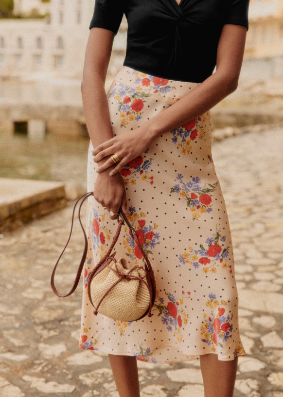 Jupe Sandy Leopard Viscose Sezane