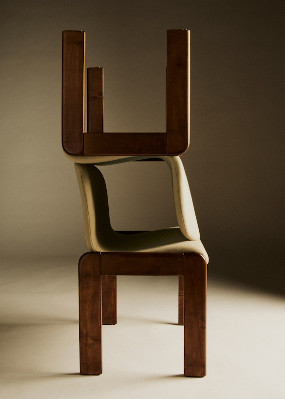 Lot of 5 chaises style Scarpa vintage