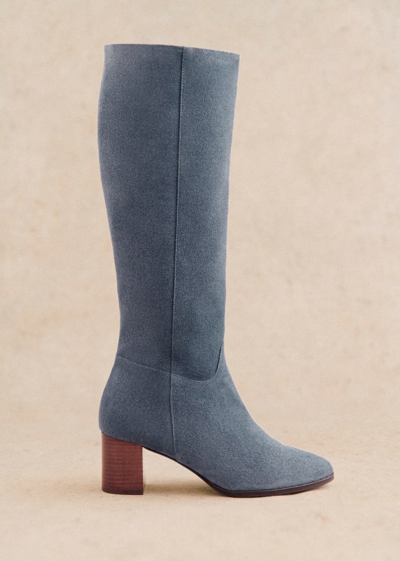 Adèle Boots - Tan - Split cowhide leather - Sézane