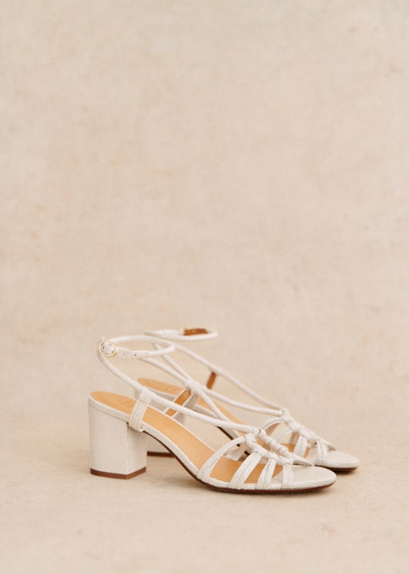 Sandales Gloria Dore Lisse Cuir caprin Sezane