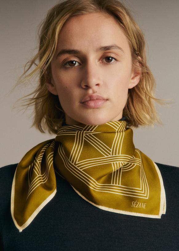 Cléo Scarf - Chocolate Quartet - Silk - Sézane