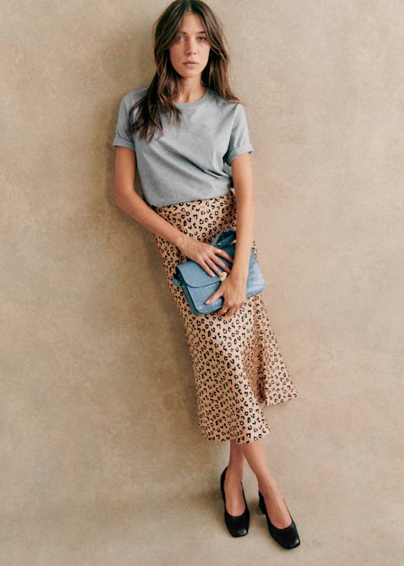 Jupe leopard sezane top