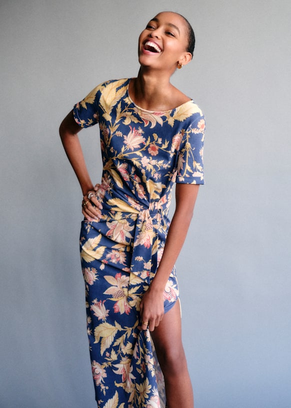 Pippa Dress - Coral - 0rganic cotton - textile made from organic