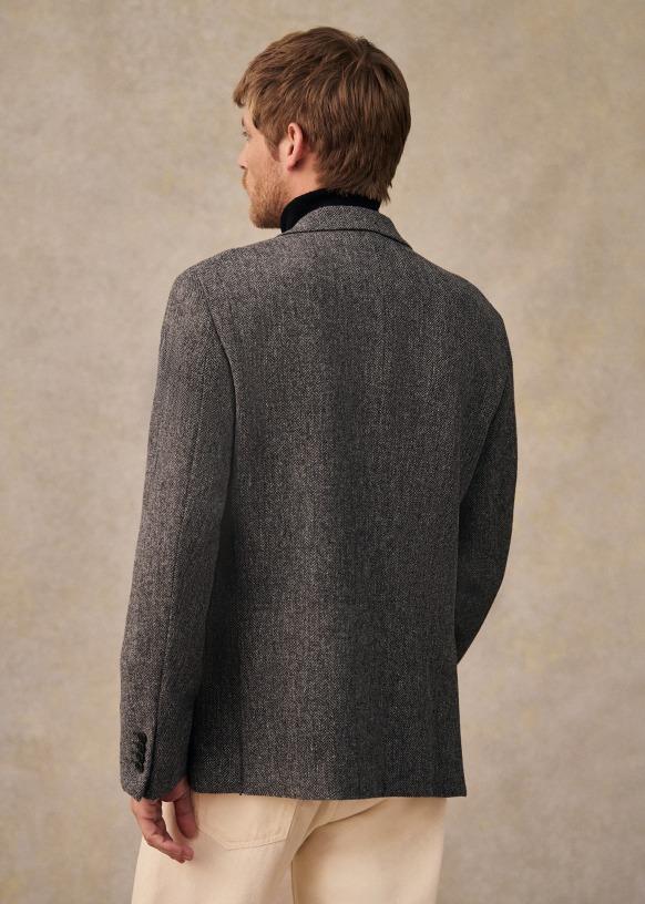 Veste tweed chevron homme online