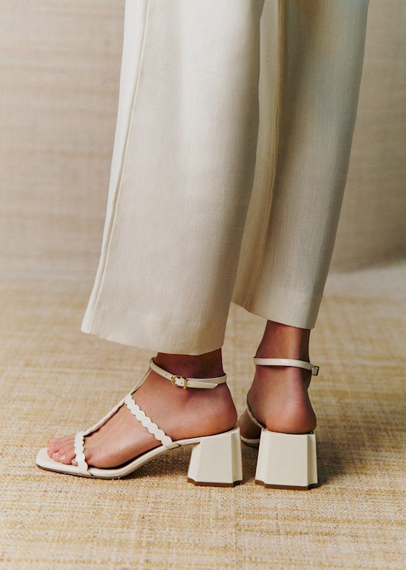 JOJO Sandals - CFM Souliers x Editions Sézane - Patent Cream