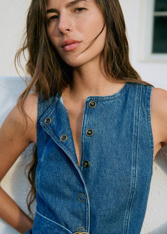 Redais Dress - Denim Blue - Organic cotton - organic textile - Szane