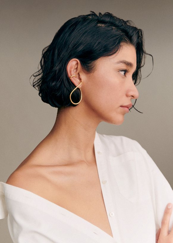 Sézane ピアス Tessa Earrings - Gold - Brass - Sézane