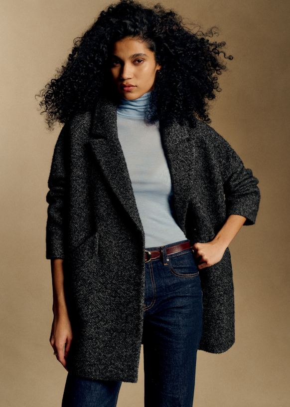 Sézane グレー ウールコート Ander コート - メランジグレー - ウール - Sézane