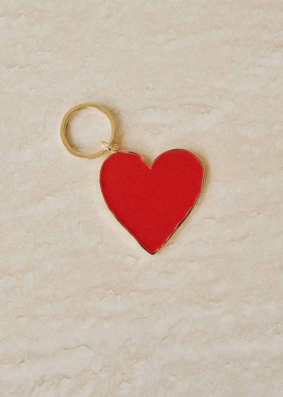 Sezane|セザンヌ ハートキーリング Llavero Corazon おしゃれ Heart Keychain - Red - Enamel - Sézane