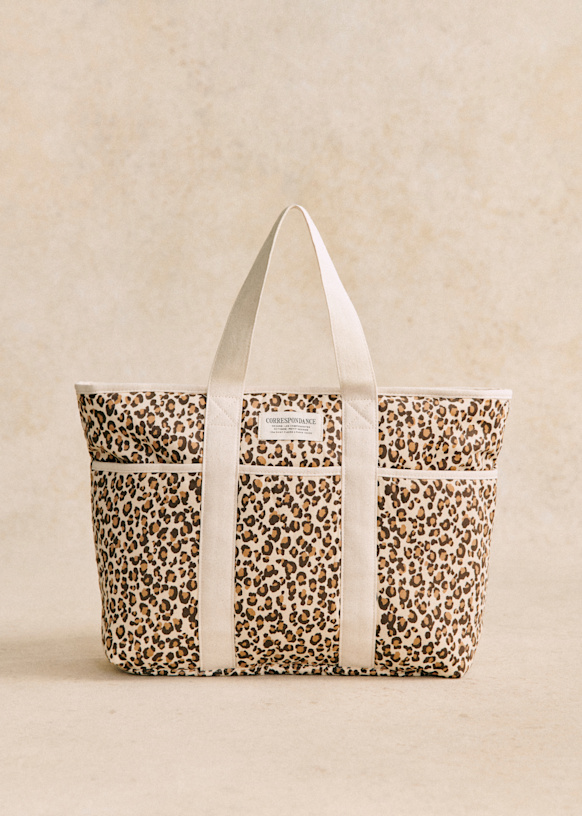 Weekday Tote bag - Leopard - Recycled cotton - Sézane