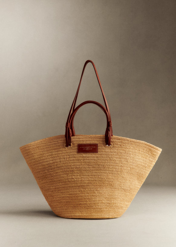 Justine Maxi Basket Bag - Raffia - Raffia - Sézane