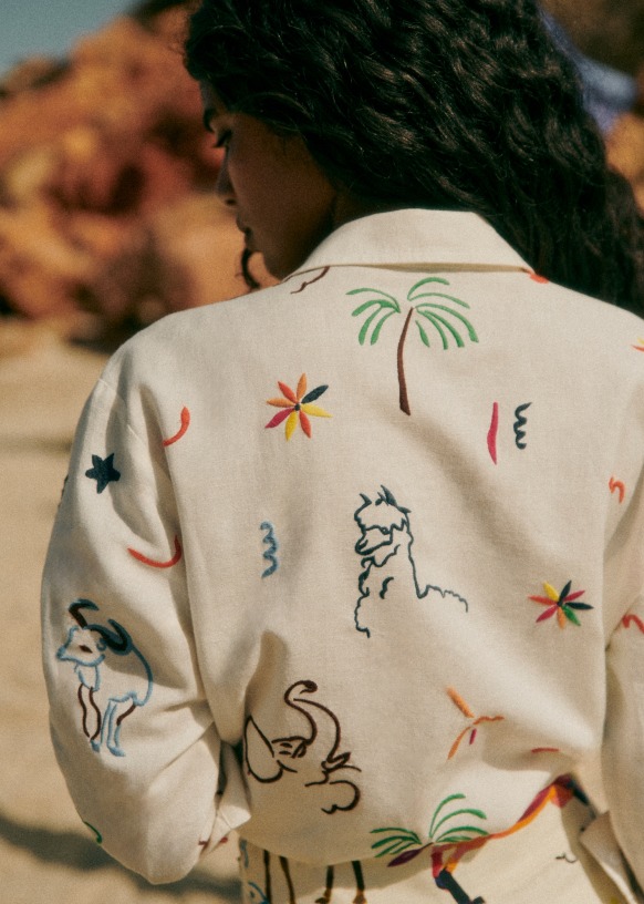 キヨマロページですm(_ _)m Marzia Shirt - Sézane x G.Kero - Pink Magic - Organic Cotton - Sézane