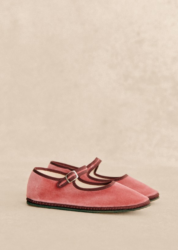 Vibi Venezia Mary Janes - Blue - Cotton velvet - Sézane