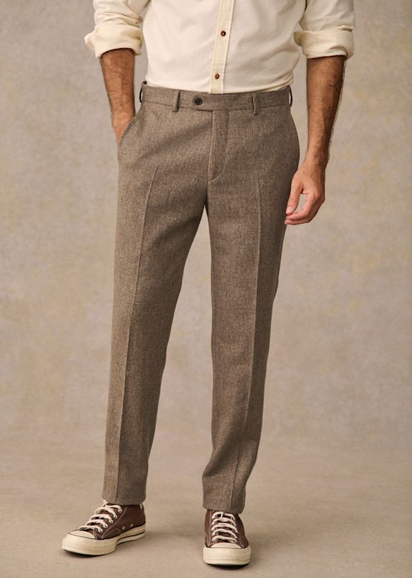 RIDNM SUMMER WOOL SLACKS HEATHER BROWN L - www.proscenic.com