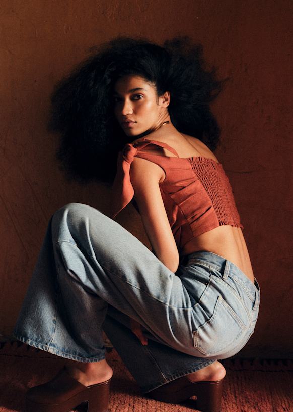 Meline Top - Chestnut - Linen - Octobre Éditions