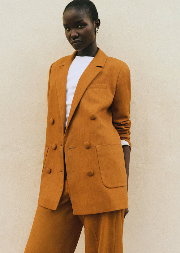 Michele ジャケット - ネイビー - リサイクルポリエステル - Sézane