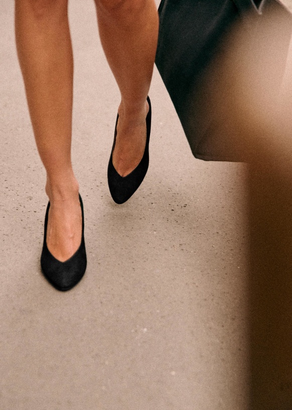 Alice High Heels Black Suede goatskin leather Sezane