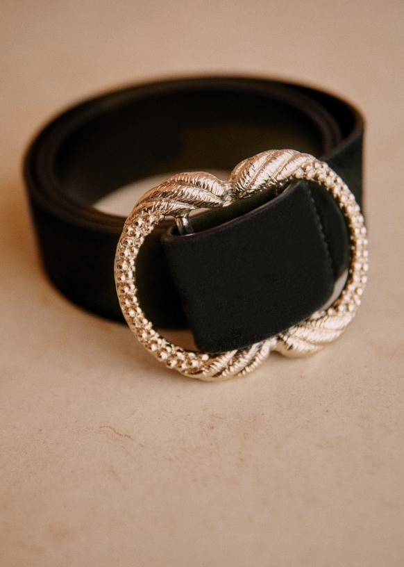 Ceinture Artemis Noir Cuir bovin Sézane