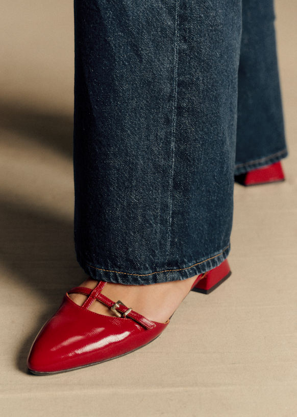 Low Noella Babies - Patent Red - Bovine leather - Sézane
