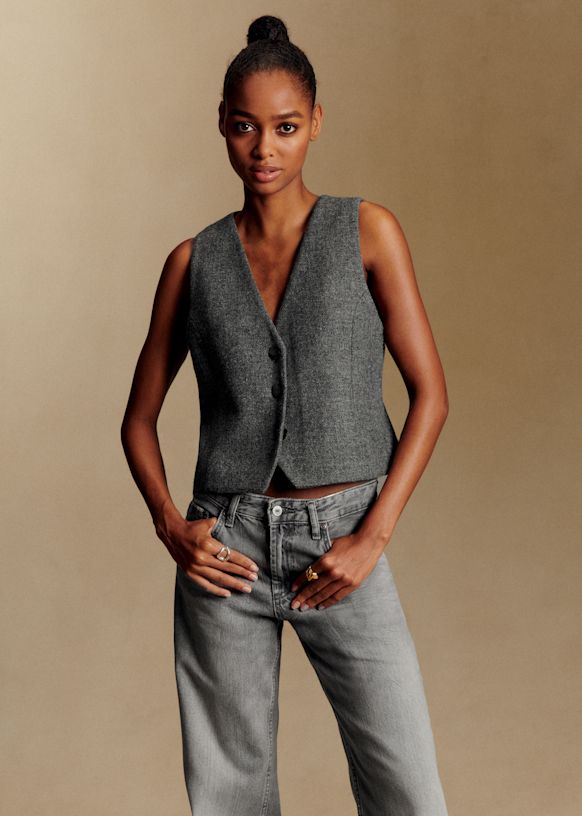 Vassili Jacket - Mottled Grey - Wool - Sézane Vassili Jacket - Mottled Grey - Wool - Sézane