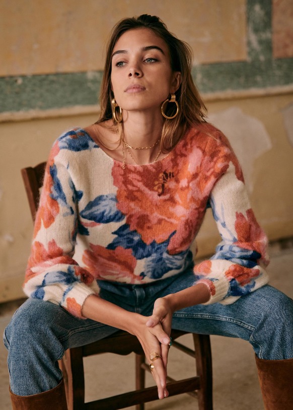 Pull sézane fleurs Outlet