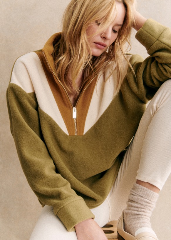 Adana Sweatshirt - Rosewood Ecru - Recycled polyester - Sézane