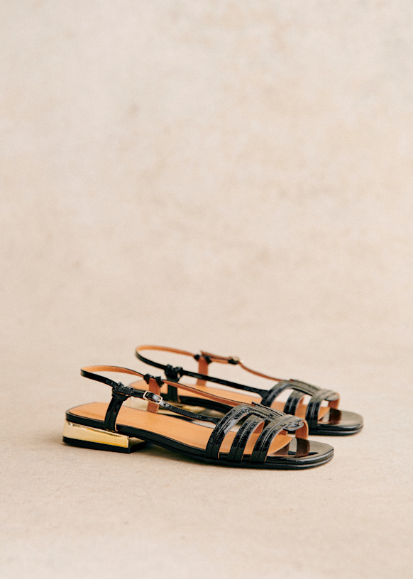 Sezane Noelie Black Velvet Moccasins Loafers w/ Bow Accent