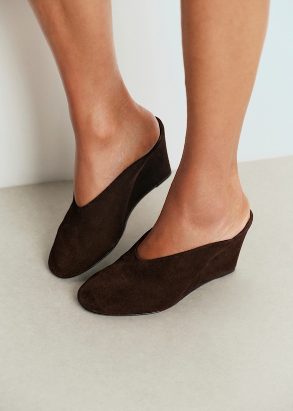 High Olivia Mules - Mocha - Goat Leather - Sézane