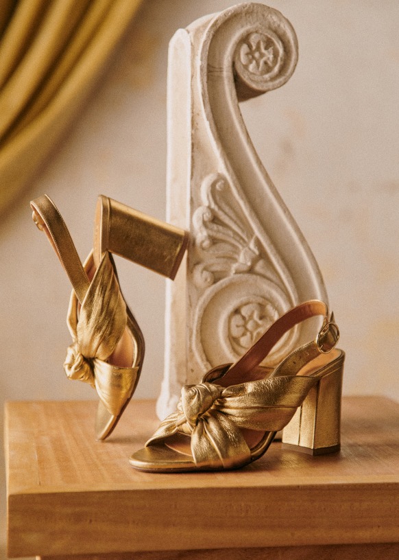 Sezane gold outlet sandals