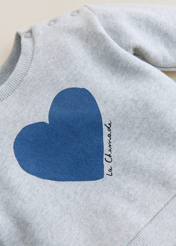 La Chamade Sweatshirt - Cream / Red - Organic cotton - organic