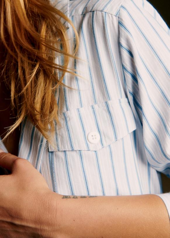 Tomboy Shirt - Ecru / Camel stripes - Organic Cotton - Sézane