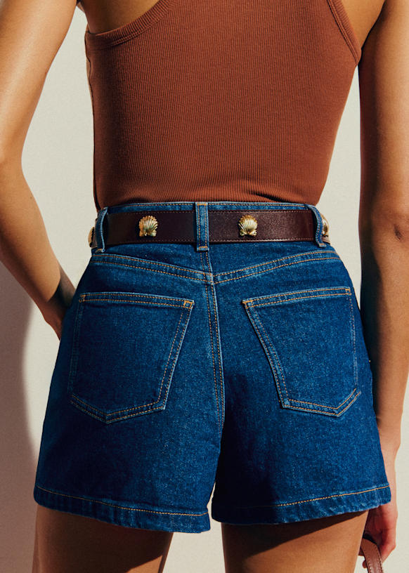 Moana Belt - Glossy Chocolate - Bovine leather - Sézane