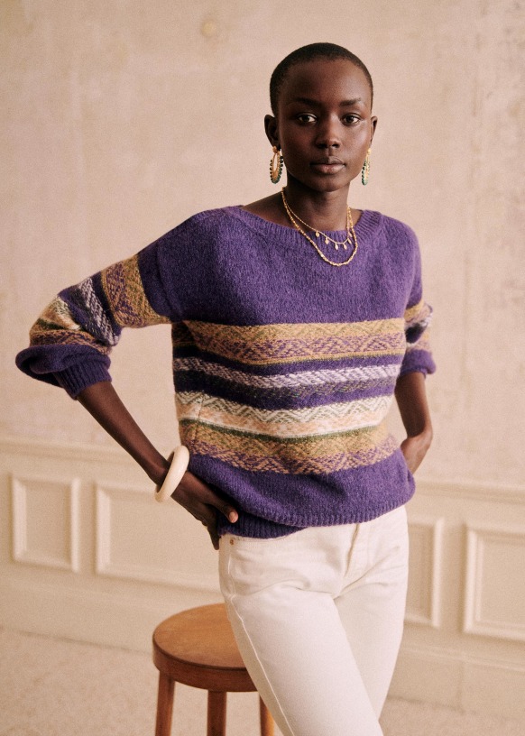 Olga Jumper - Multicoloured - Merino Wool - Sézane