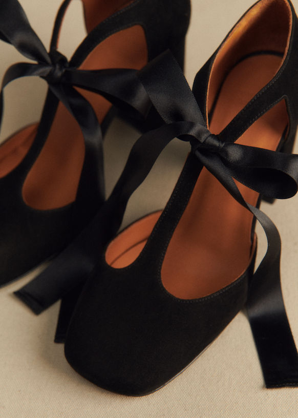 IANNE emma ロゴ ＆ シュペット グレッタ High Eulalie Babies - Green Velvet - Textile - Sézane