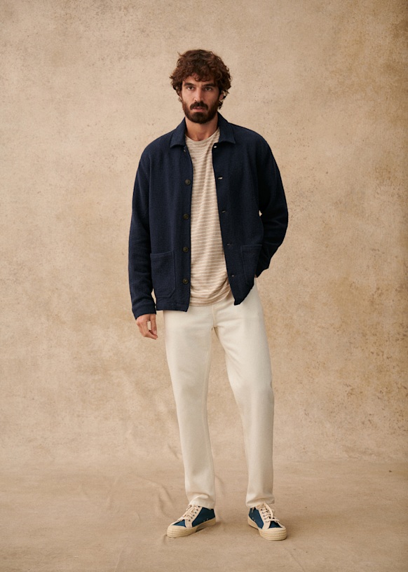 Irwin Jacket - Steel Blue - Linen - Octobre ditions Irwin Jacket - Steel Blue - Linen - Octobre ditions