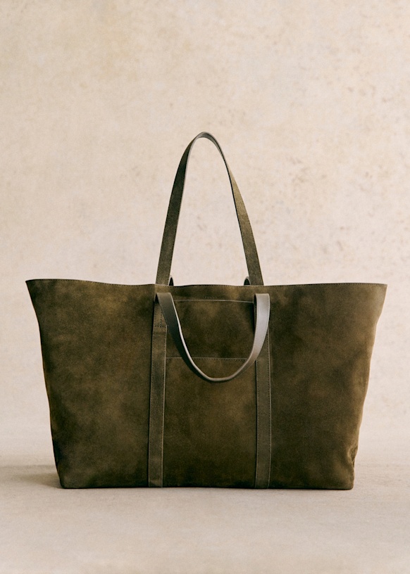 Gabin Maxi Bag - Textured Black - Bovine leather - Sézane