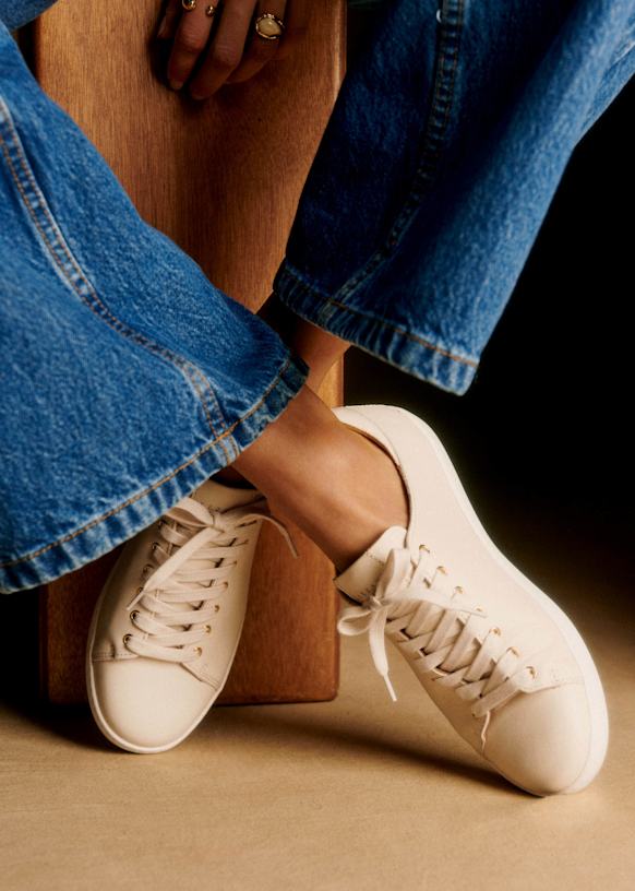 Sneakers Jack - Ecru glatt - Glattes Rindsleder - Sézane